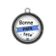 Pendentif Cabochon Argent - bonne fête papa