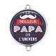Connecteur Cabochon Argent - le meilleur papa de l'univers