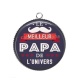 Pendentif Cabochon Argent - le meilleur papa de l'univers
