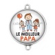 Connecteur Cabochon Argent - le meilleur papa