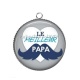 Pendentif Cabochon Argent - le meilleur papa