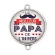 Connecteur Cabochon Argent - le meilleur papa d el'univers