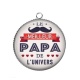 Pendentif Cabochon Argent - le meilleur papa d el'univers