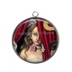 Pendentif Cabochon Argent - petite fille