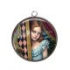 Pendentif Cabochon Argent - petite fille