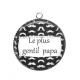 Pendentif Cabochon Argent - le plus gentil papa