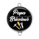 Connecteur Cabochon Argent - papa bricoleur