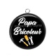 Pendentif Cabochon Argent - papa bricoleur