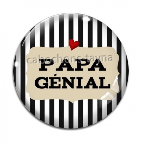 Cabochon Verre - papa génial