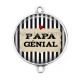 Connecteur Cabochon Argent - papa génial