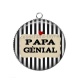 Pendentif Cabochon Argent - papa génial