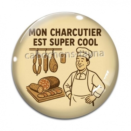 Cabochon Verre - mon charcutier est super cool