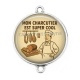 Connecteur Cabochon Argent - mon charcutier est super cool