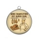 Pendentif Cabochon Argent - mon charcutier est super cool