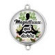 Connecteur Cabochon Argent - magnétiseuse qui déchire