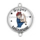 Connecteur Cabochon Argent - super tatoueuse