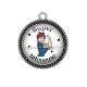 Pendentif Cabochon Argent - super tatoueuse
