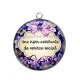 Pendentif Cabochon Argent - une super assistante de service social