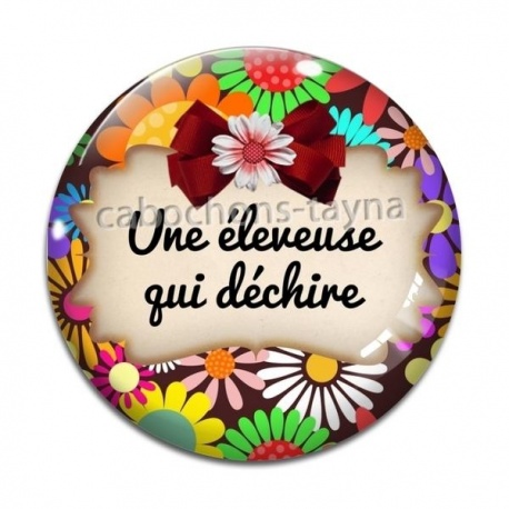 Cabochon Verre - une éleveuse qui déchire