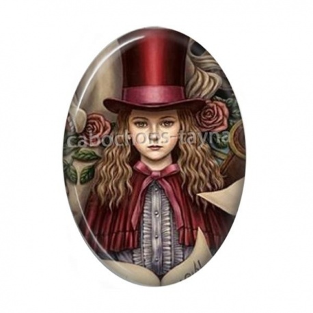 Cabochon Résine Ovale - petite fille ovale