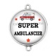 Connecteur Cabochon Argent - super ambulancier