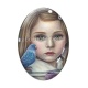 Cabochon Verre Ovale - petite fille ovale