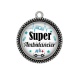Pendentif Cabochon Argent - super ambulancier