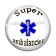 Cabochon Verre - super ambulancier