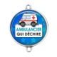 Connecteur Cabochon Argent - ambulancier