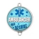 Connecteur Cabochon Argent - ambulancier qui déchire