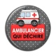 Cabochon Résine - ambulancier qui déchire