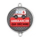 Connecteur Cabochon Argent - ambulancier qui déchire