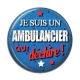 Cabochon Résine - je suis un ambulancier qui déchire