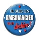 Cabochon Verre - je suis un ambulancier qui déchire