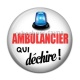 Cabochon Résine - ambulancier qui déchire