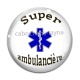 Cabochon Verre - super ambulancière