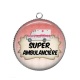 Pendentif Cabochon Argent -  super ambulancière