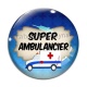 Cabochon Verre -  super ambulancier
