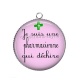 Pendentif Cabochon Argent - je suis une pharmacienne qui déchire