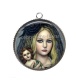 Pendentif Cabochon Argent - petite fille