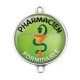 Connecteur Cabochon Argent - pharmacien formidable