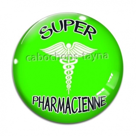 Cabochon Verre - super pharmacienne