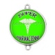 Connecteur Cabochon Argent - super pharmacienne