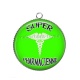 Pendentif Cabochon Argent - super pharmacienne