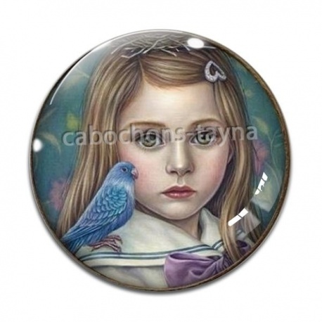 Cabochon Verre - petite fille