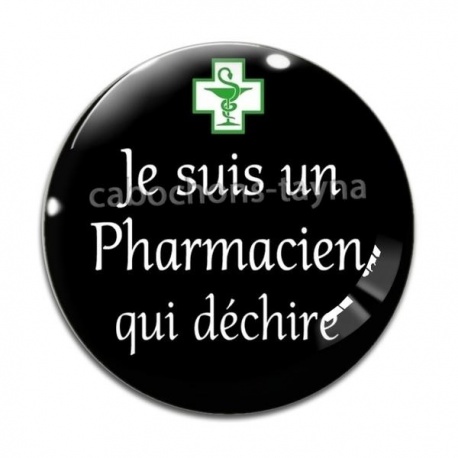 Cabochon Verre - je suis un pharmacien qui déchire