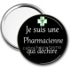 Miroir de poche - je suis une pharmacienne qui déchire