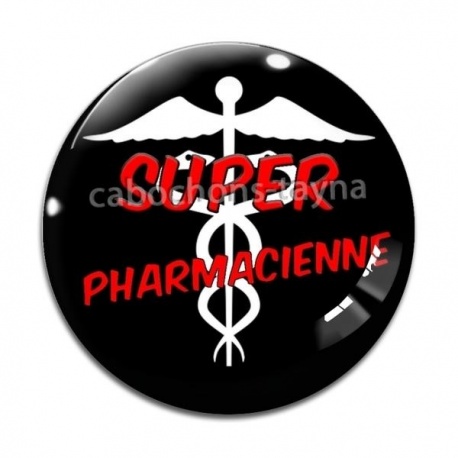 Cabochon Verre - super pharmacienne