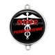 Connecteur Cabochon Argent - super pharmacienne