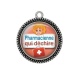 Pendentif Cabochon Argent - pharmacienne qui déchire